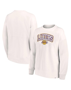 Женский белый пуловер с леопардовым принтом Los Angeles Lakers в тон, белый Fanatics