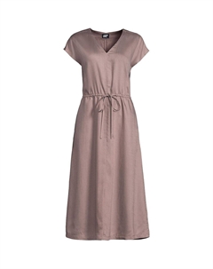 Женское платье миди из тенселя с v-образным вырезом Lands' end