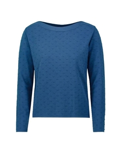 Вышивка на свитере, синий Zero