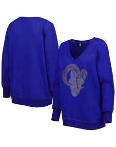 Женский пуловер с глубоким v-образным вырезом Royal Los Angeles Rams Cuce