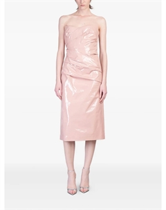 Платье-бюстье миди с драпировкой, розовый Del core
