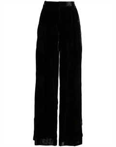 Брюки из бархата со складками от, черный Uma wang