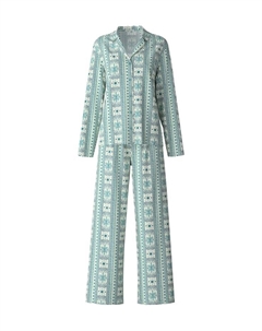 Хлопковая пижама Palm Dreams, синий Calida