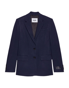 Однобортный пиджак, синий Msgm