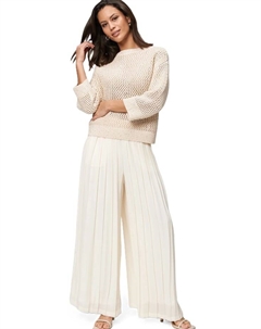 Брюки из ткани с эластичным поясом, цвет 1056 eggnog Zero