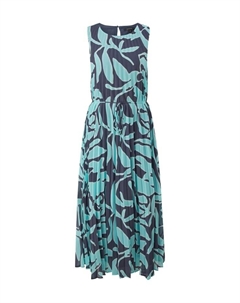 Шифоновое платье со складками, синий Comma,