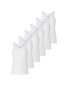 Майка/Топ 6 шт. в упаковке современный хлопок 95/5, белый Schiesser