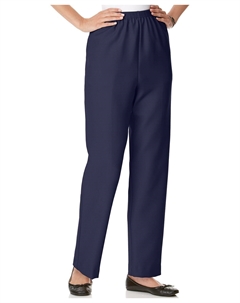 Классические прямые брюки без застежки в цвете Petite и Petite Short, темно-синий Alfred dunner