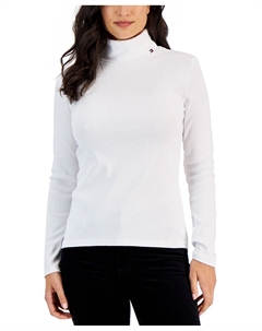 Женская хлопковая водолазка с длинными рукавами, мульти Tommy hilfiger