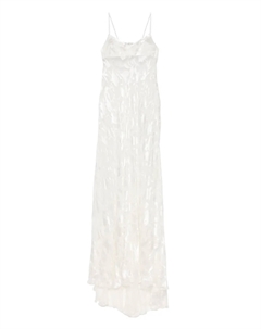 Платье макси из жаккарда с цветочным принтом, белый Ermanno scervino