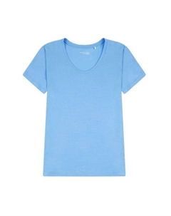 Пижамный топ с короткими рукавами Mix+Relax, голубой Schiesser