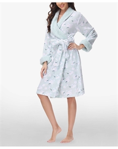 Женский плюшевый халат с принтом Ink+ivy