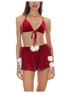 Женский комплект с короткими бралетками Eve, красный Memoi