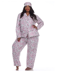 Плюс размер пижамный комплект из 3 предметов, серый White mark