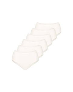 Трусы-Миди 6 пар в упаковке на каждый день хлопок, белый Sloggi