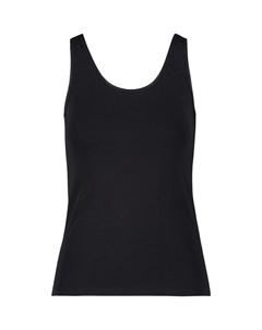 Хлопковый топ с круглым вырезом, черный Zero