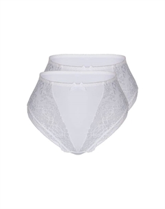 Классические кружевные трусики-брифы упаковка из 2 шт., белый Sassa