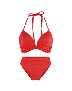 Комплект бикини с подкладкой треугольный, красный Lingadore