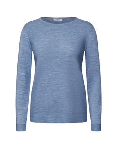 Свитер с круглым вырезом, цвет 16296 heather sky Cecil