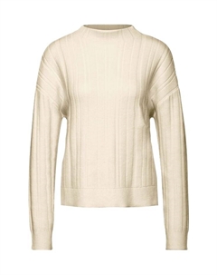 Вязаный свитер с воротником-стойкой, бежевый Street one