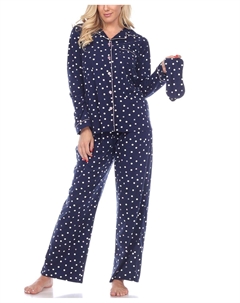Женский пижамный комплект, 3 предмета, темно-синий White mark