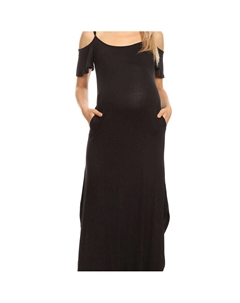 Платье макси lexi для беременных, черный White mark