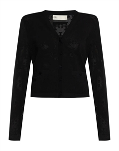 Кардиган с логотипом, черный Tory burch