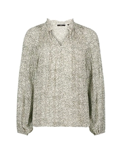 Рубашка блузка воротник стойка, бежевый Zero