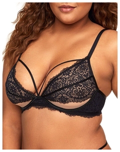 Женский бюстгальтер с глубоким вырезом без подкладки Jenni больших размеров, черный Adore me