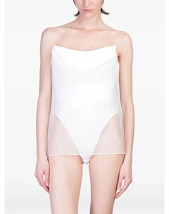 Блузка draped bustier top, белый Del core