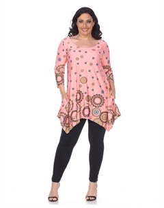 Туника эри больших размеров, коралловый White mark