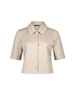 Рубашка блузка блузка воротник, бежевый Zero