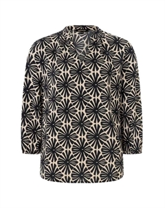 Блузка-Рубашка с разрезом по горловине, цвет 2790 round graphi More&more