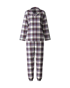 Праздничные мечты пижама хлопок клетчатый дизайн, бежевый Calida