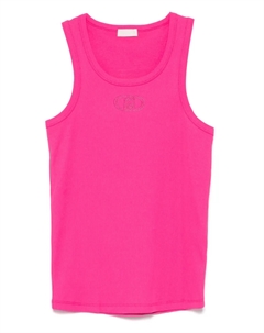 Топ с вышитым логотипом, розовый Liu jo