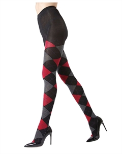 Женские фактурные колготки-свитера с узором Argyle Memoi
