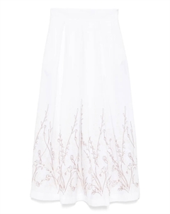Юбка макси с вышивкой, белый Eleventy