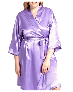 Атласный халат marina lux Icollection