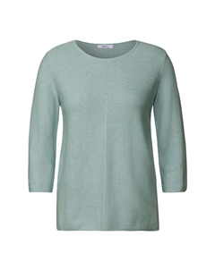 Тонкий вязаный свитер с рукавами 3/4, цвет 16622 cool salvia Cecil