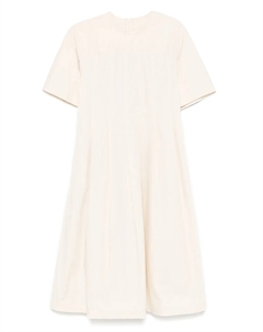 Добавить хлопковое платье-миди, нейтральный Add