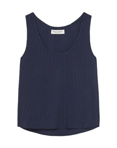 Пижамный топ с U-образным вырезом в полоску, синий Marc o'polo