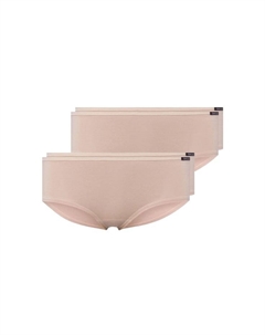 Упаковка из 4 трусиков - трусы-комбинации из хлопка и эластичного материала базовые, бежевый Skiny