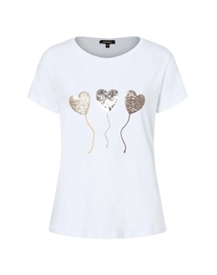 Футболка с пайетками, белый More&more