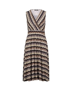 Платье миди с зигзагообразным узором, черный Zero