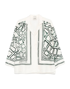 Блузка большого размера с принтом, белый Scotch&soda