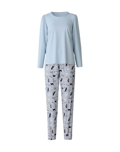 Пижамы из хлопка приятные для кожи, синий Calida