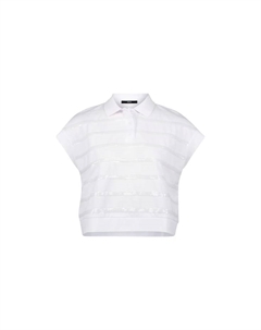 Рубашка поло с блестками, белый Zero