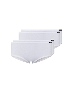 Упаковка из 4 трусиков - трусы-комбинации из хлопка и эластичного материала базовые, белый Skiny