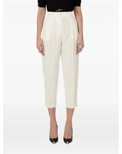 Брюки с бляшкой-логотипом, белый Elisabetta franchi