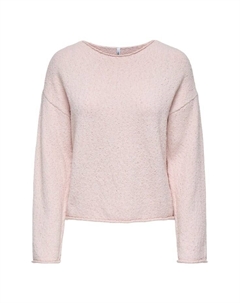 Вязаный свитер "alvilda" с подвернутым краем, розовый Only